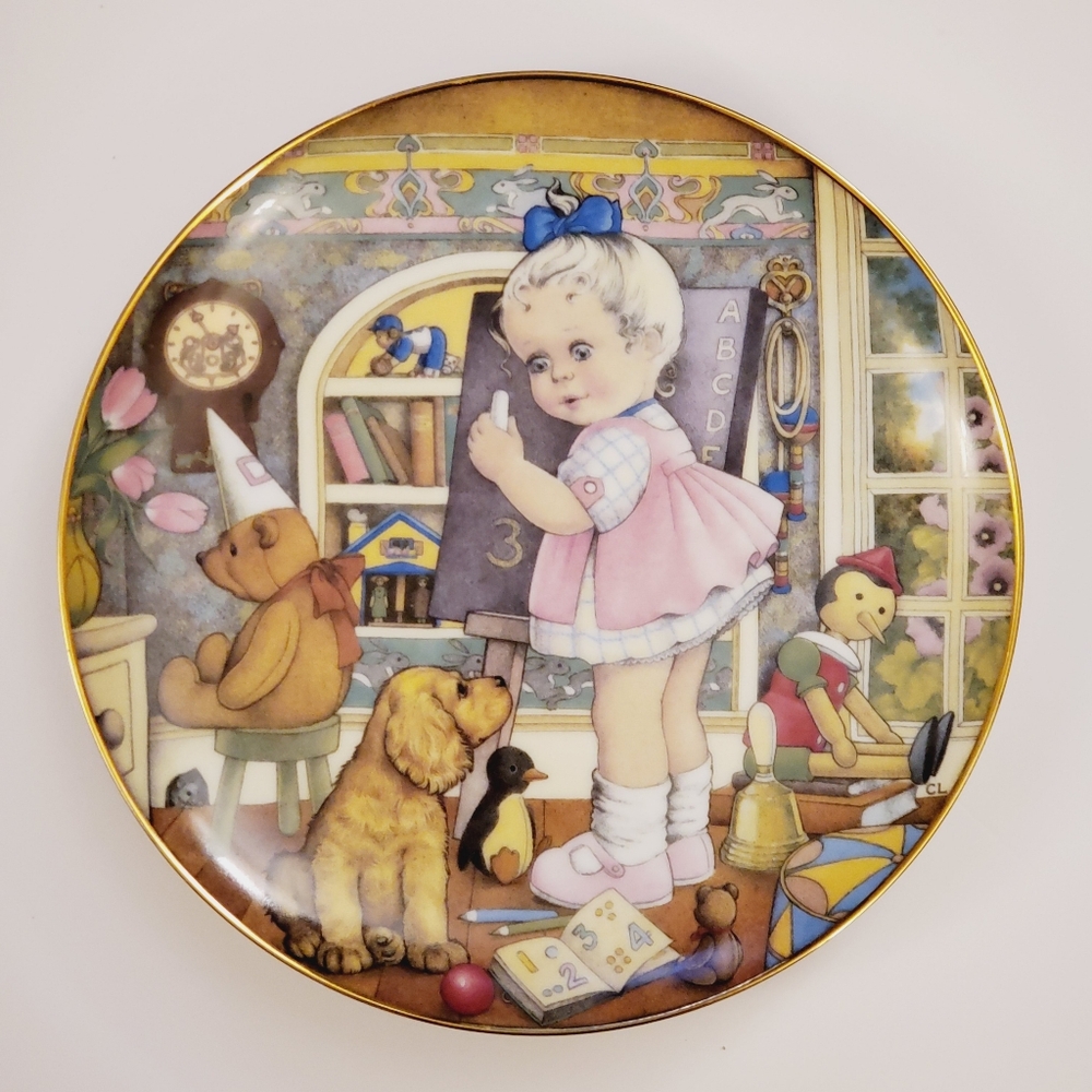 1982 Carol Lawsons Limited Edition Plate - Teachers Pet (Franklin Porcelain)